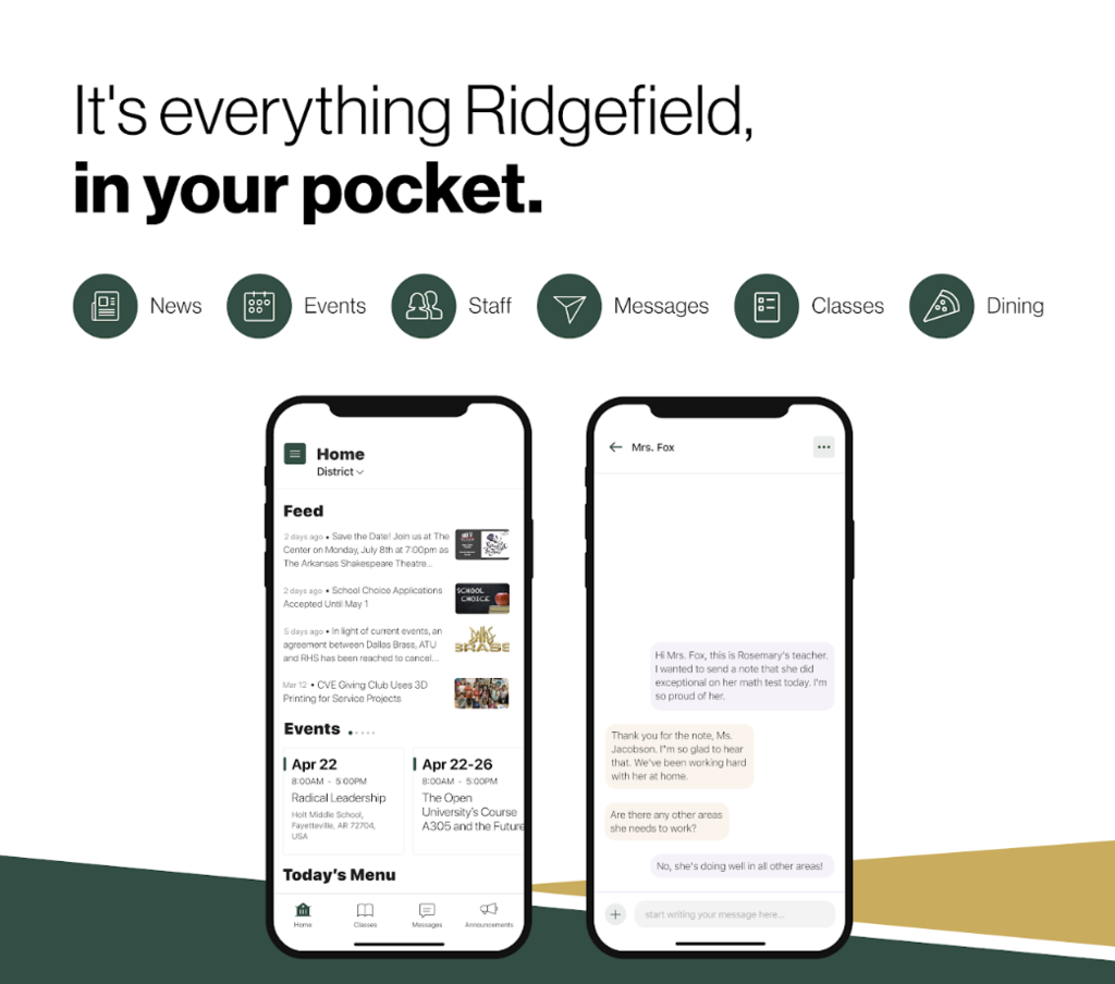 it's everything Ridgefield in your pocket, images of the app