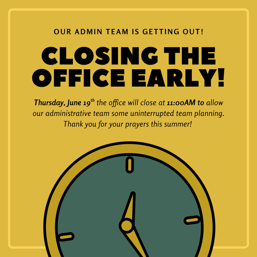 RCS Office closing early June 19