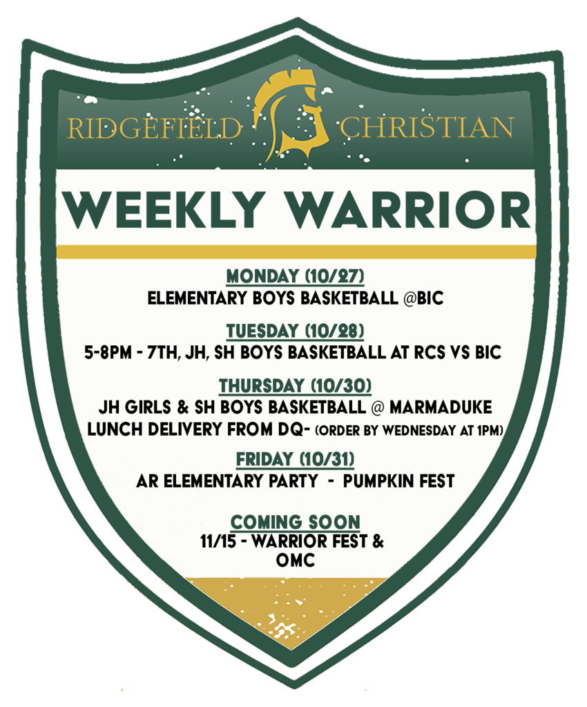 Weekly Warrior 10/27-31