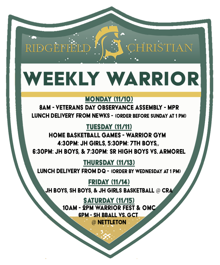 Weekly Warrior At-A-Glance