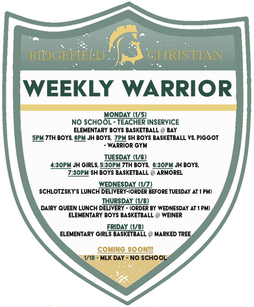 Weekly Warrior At-A-Glance