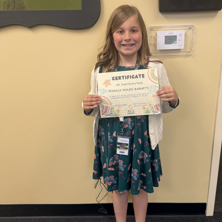 Miss Noley -Head of School for the Day