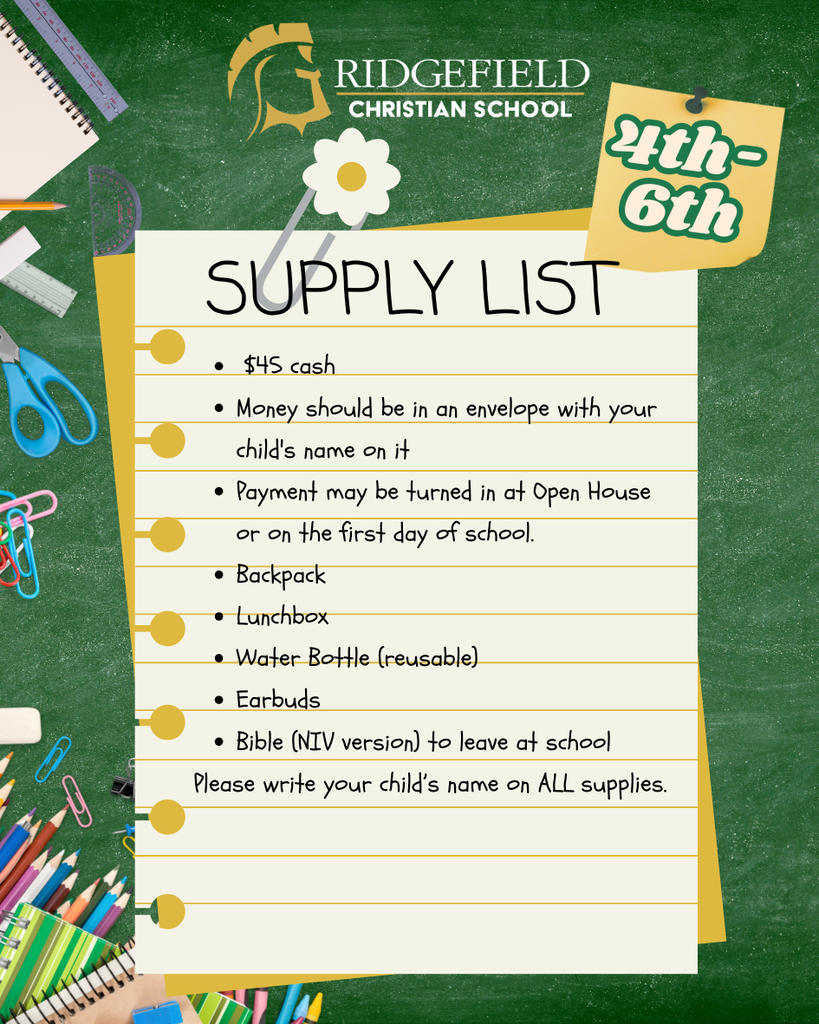 4th-6th Supply List