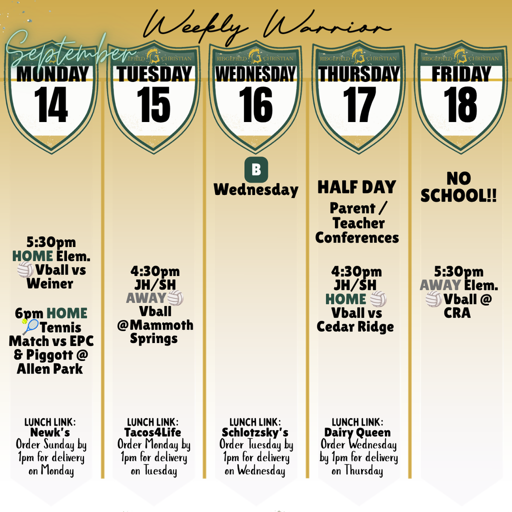 Weekly Warrior At-A-Glance