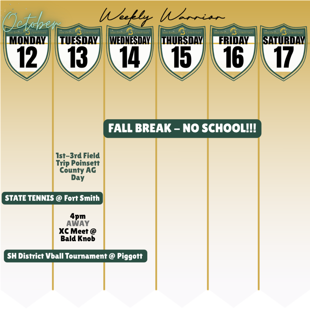 Weekly Warrior At-A-Glance