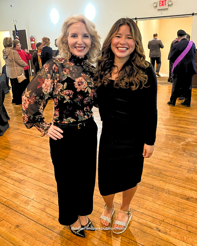 Principal Cavins and Isabella Gomero