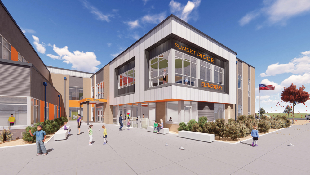 Design rendering of Elementary School #3, Sunset Ridge Elementary School