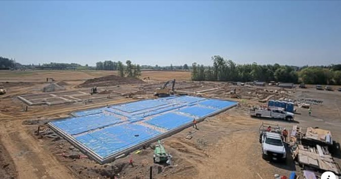 Still image of the construction site