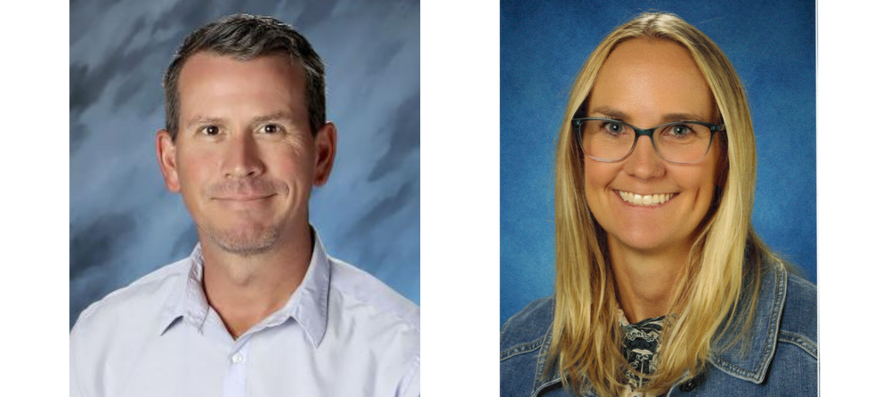School portraits of Austin Brothers and Megan Vickery, Ridgefield High School's new assistant principals