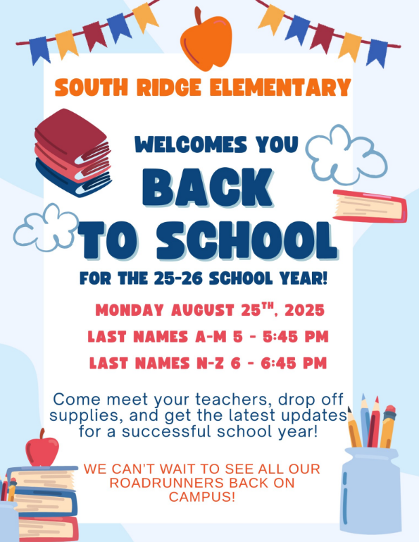 Back to School Night Aug 25th