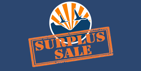 The Ridgefield School District logo and the words "Surplus Sale"