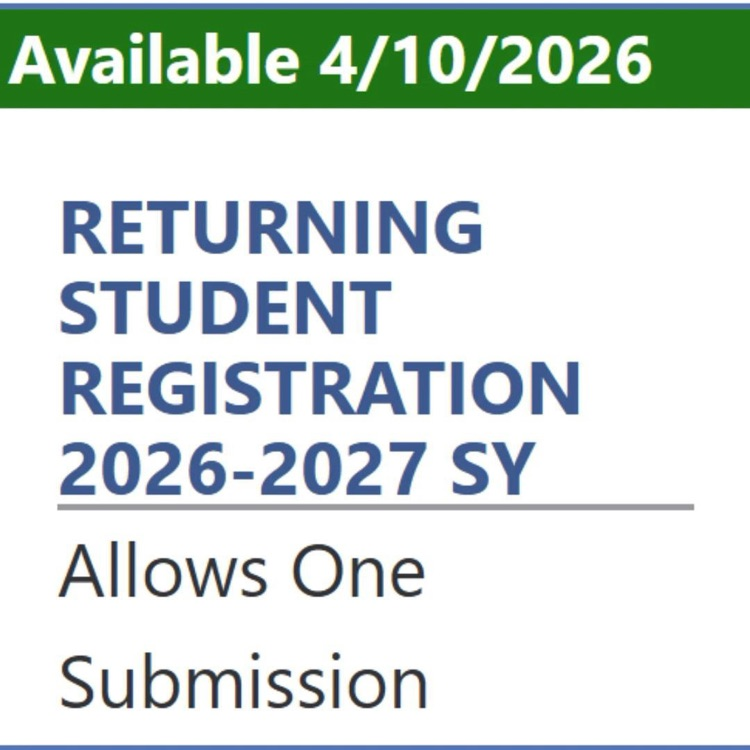 click on Returning student registration 2026–2027 SY