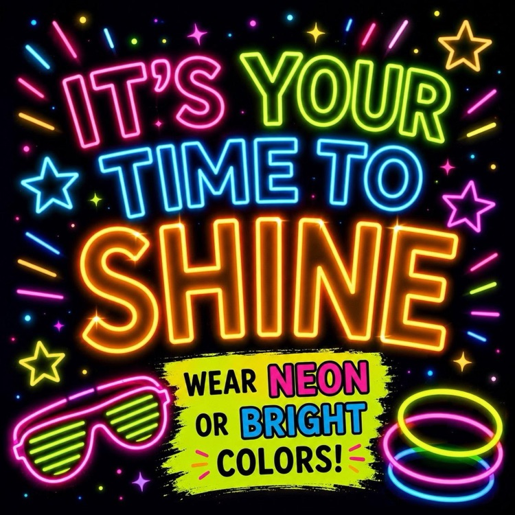wear neon or bright colors
