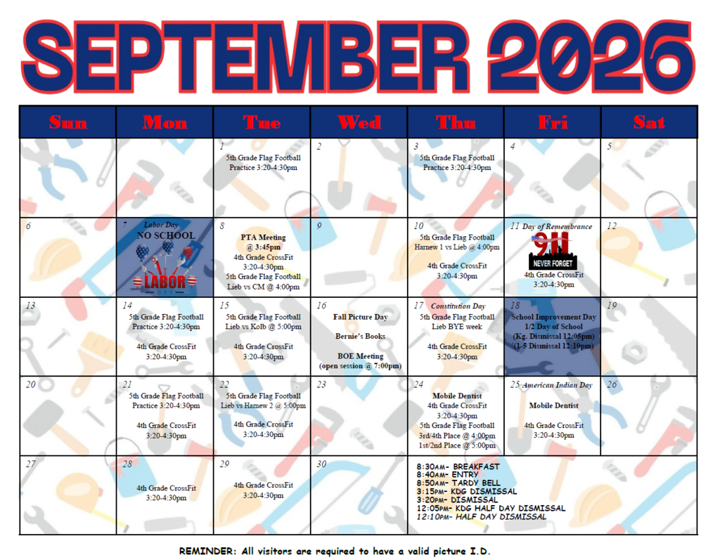 Updated September Calendar