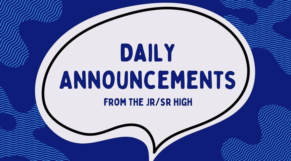 Daily Announcements