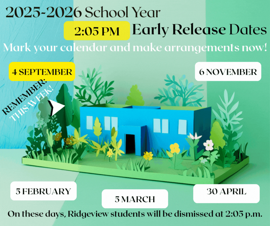 Early Dismissal Thursday, September 4, 2025