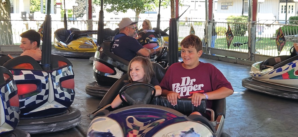 Students having fun at the carnival.