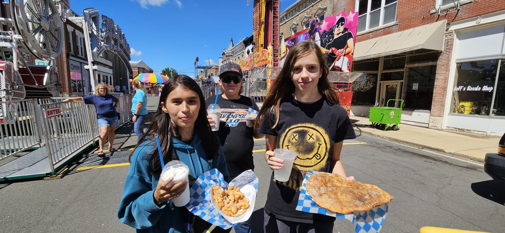 Students having fun at the carnival.