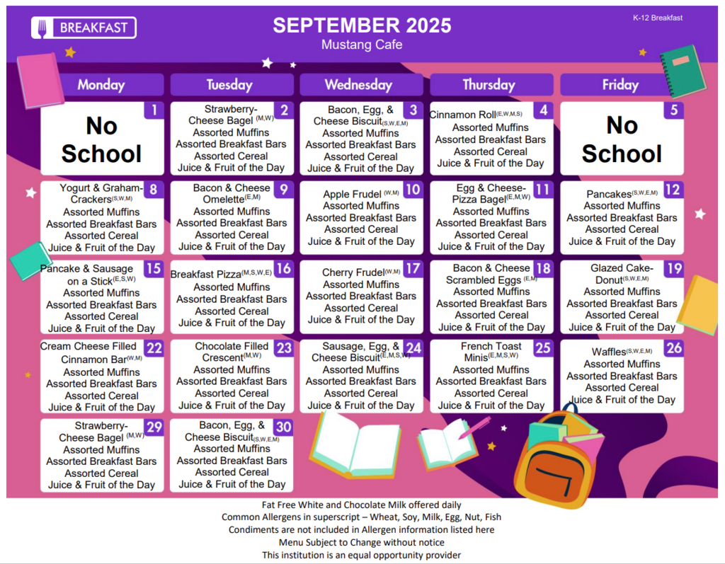 September in the Mustang Café. 