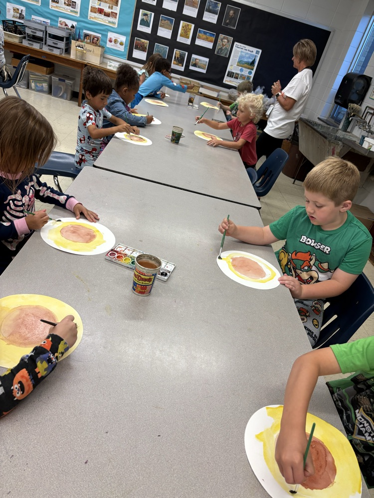Kindergarten art class.