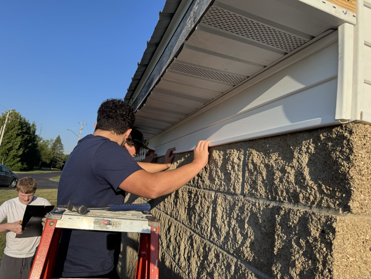Soffit closing up the storage area