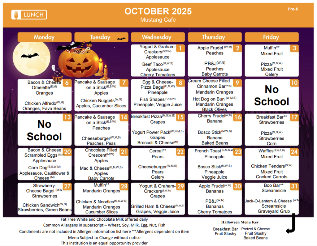 October in the Mustang Café. 