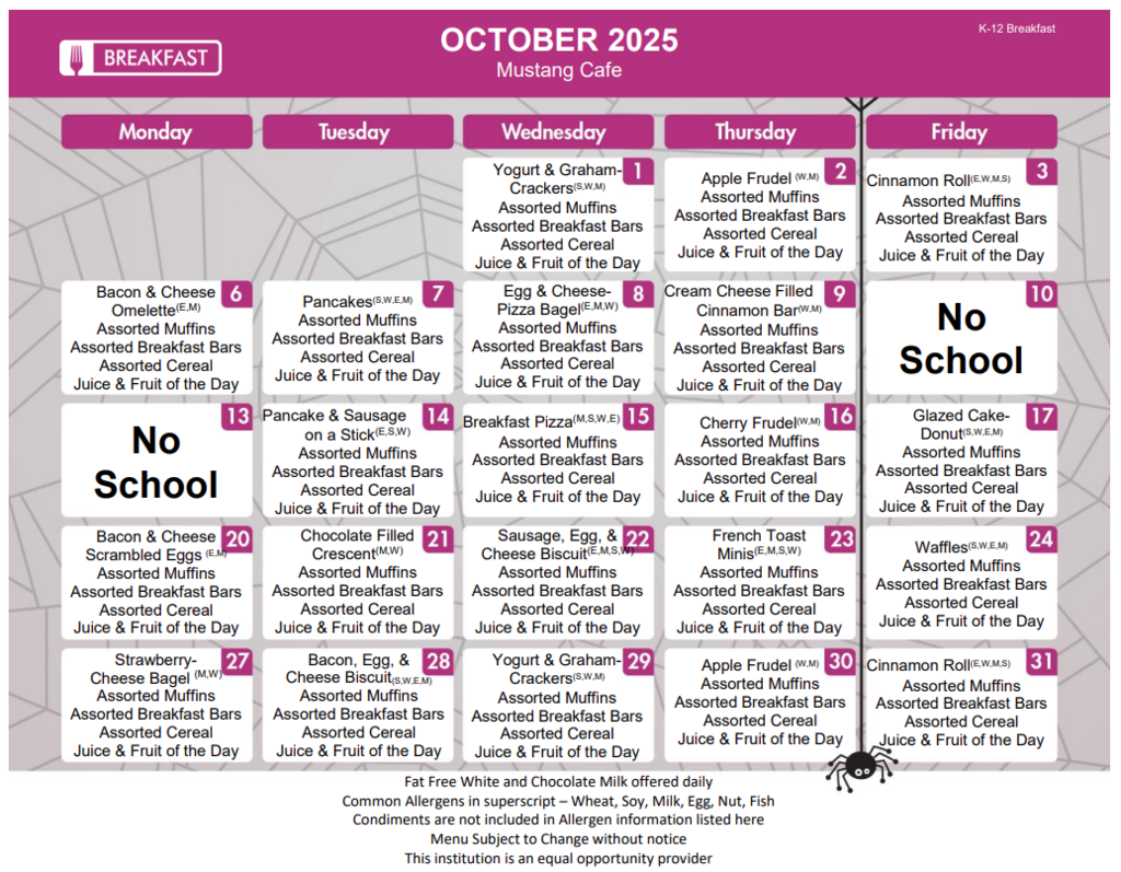 October in the Mustang Café. 