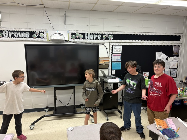 Kids acting a tableau