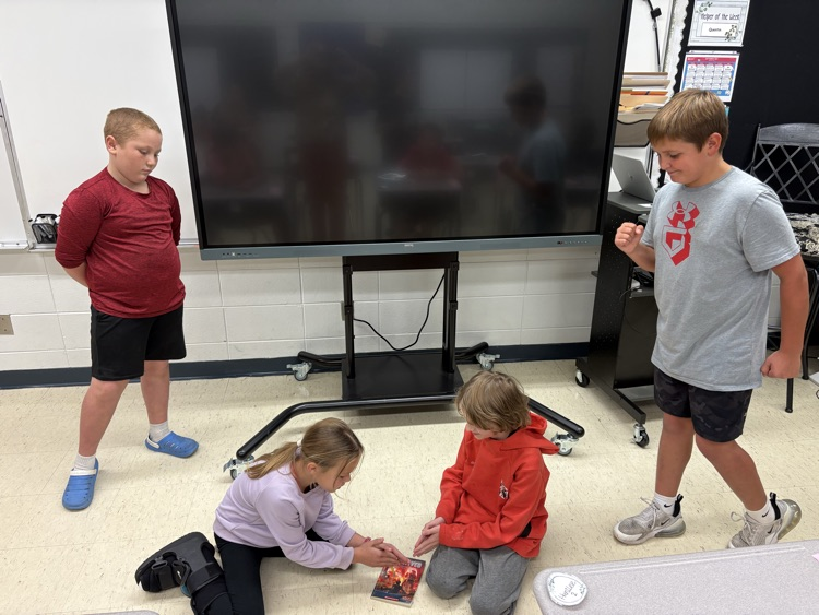 Kids acting a tableau