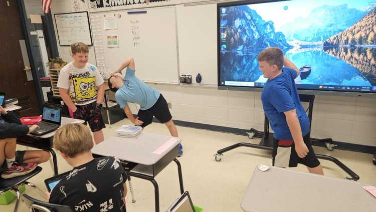 Kids acting a tableau