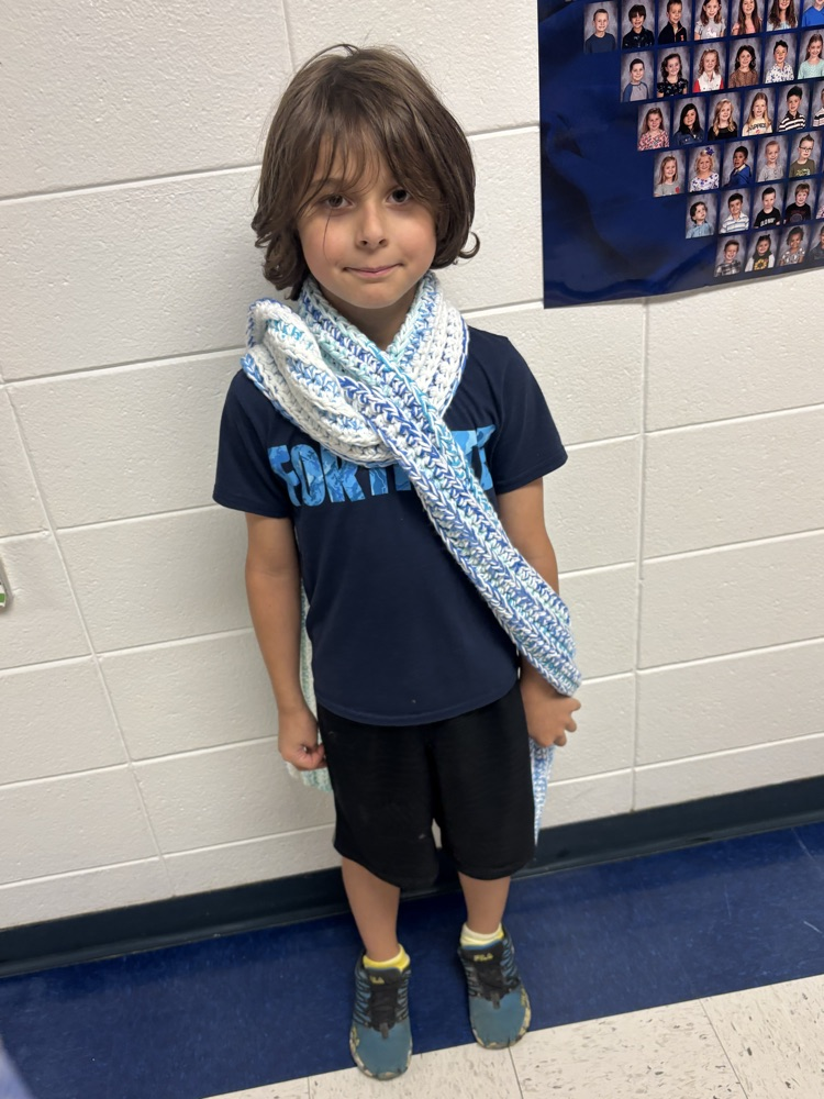 student in a scarf