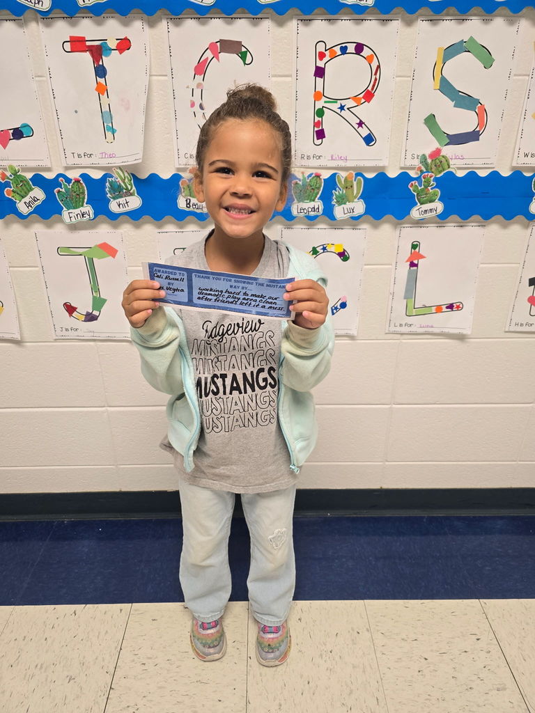 Mustang Awards in Pre-K