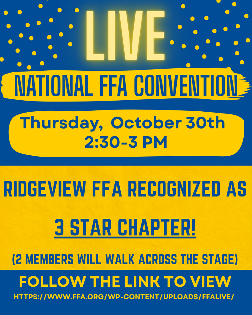 Watch the Ridgeview FFA Chapter receive their award