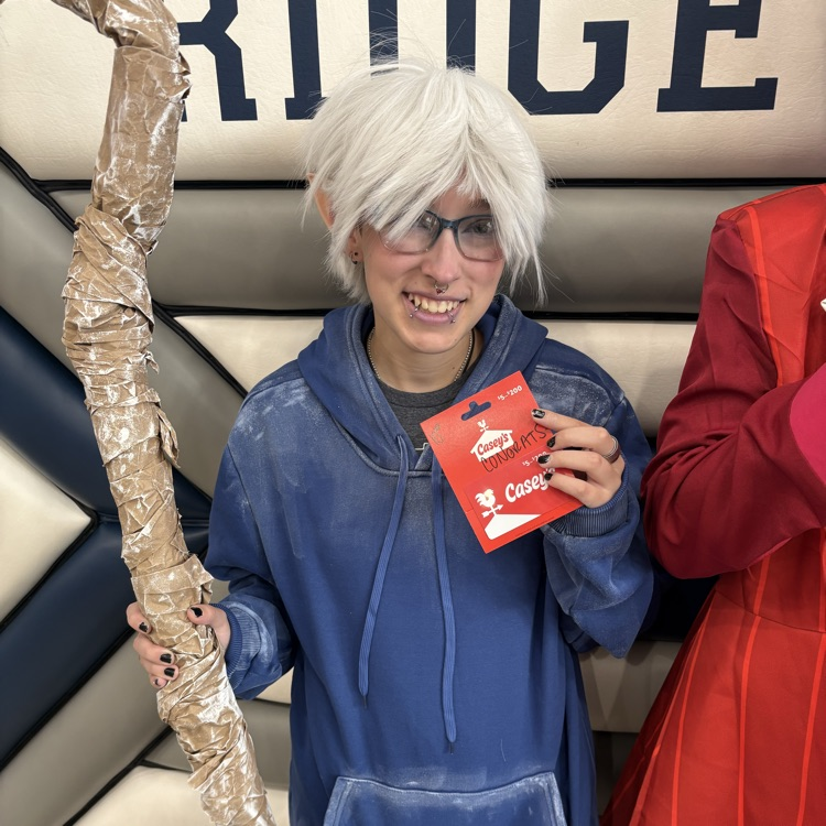 HS students in costumes