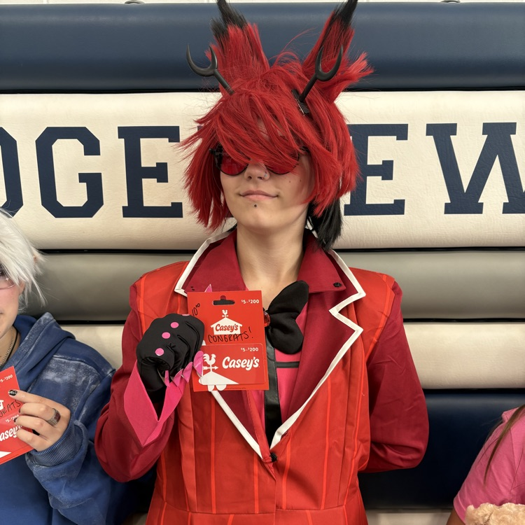 HS students in costumes