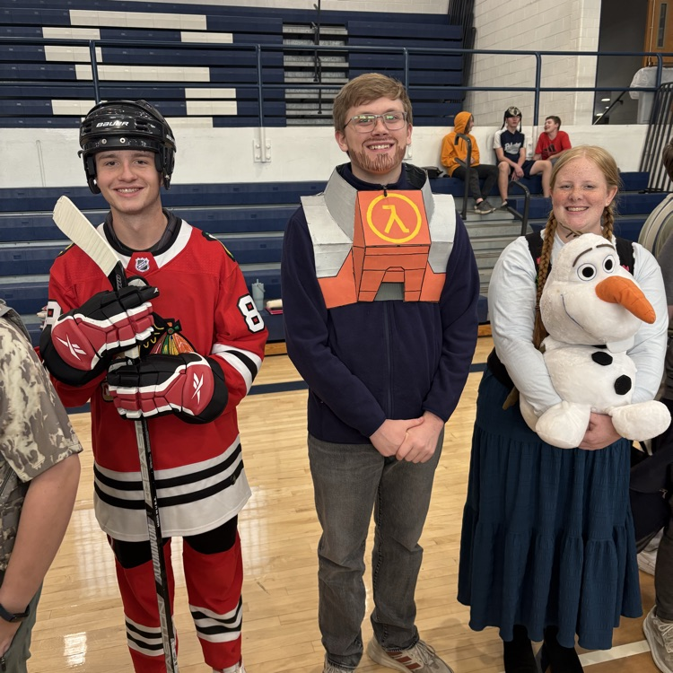 HS students in costumes