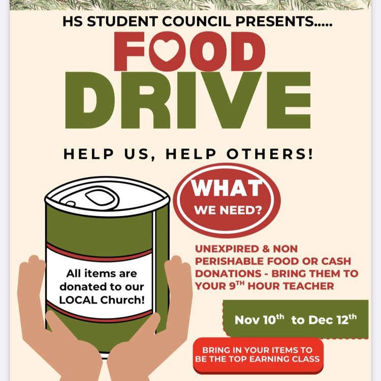 JH and HS food drive 