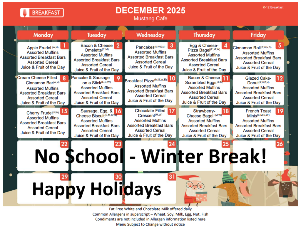 December in the Mustang Café.