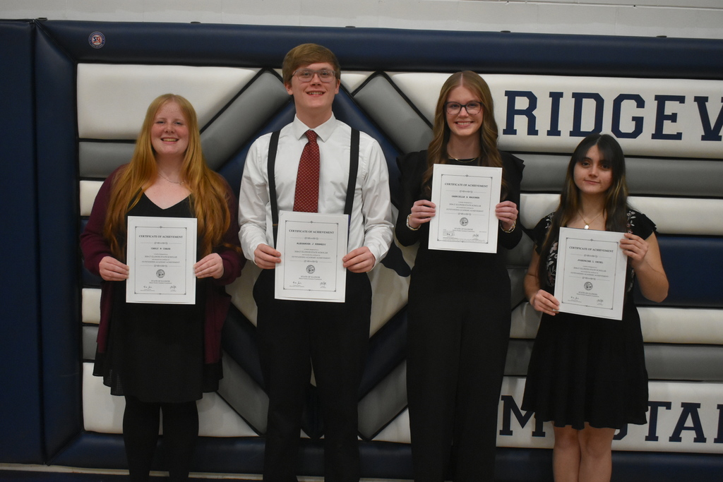Ridgeview's Illinois State Scholars - Carly Chase, Alex Kennedy, Gabi Wagoner, and Josephine Deuel