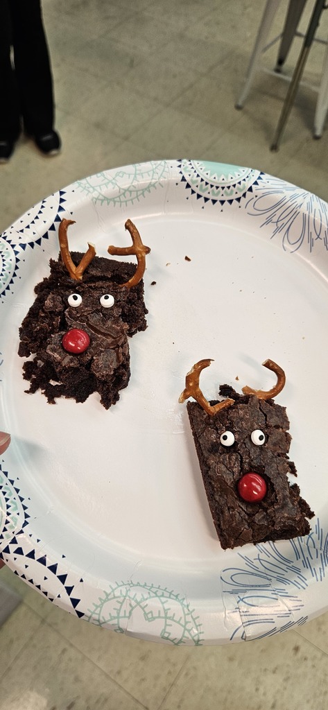Students making brownies.