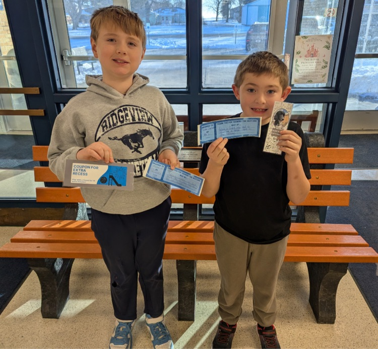 two prize winning students 