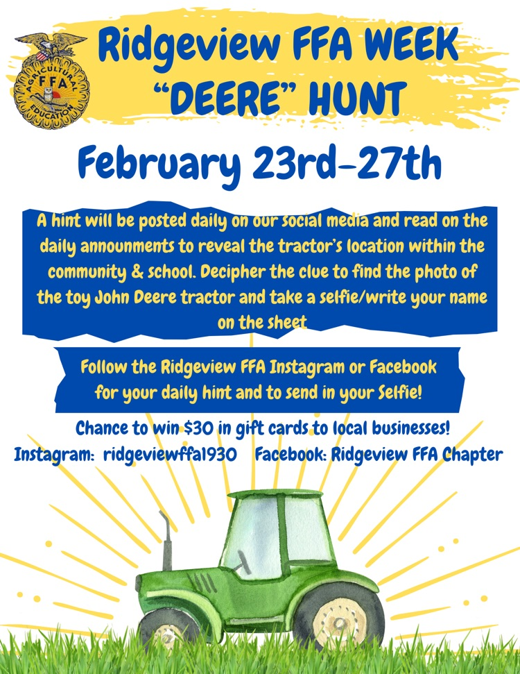 FFA Week Deere Hunt