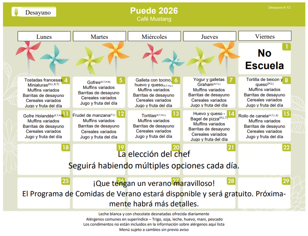 May in the Mustang Café. 