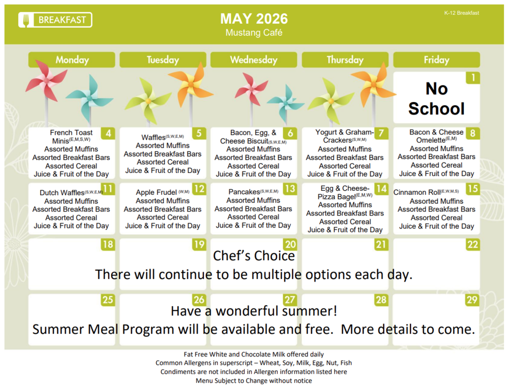 May in the Mustang Café. 