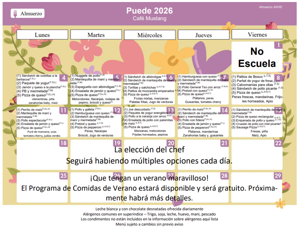 May in the Mustang Café. 