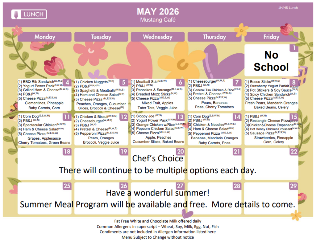 May in the Mustang Café. 