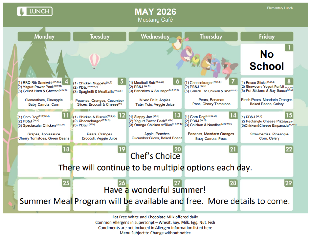 May in the Mustang Café. 