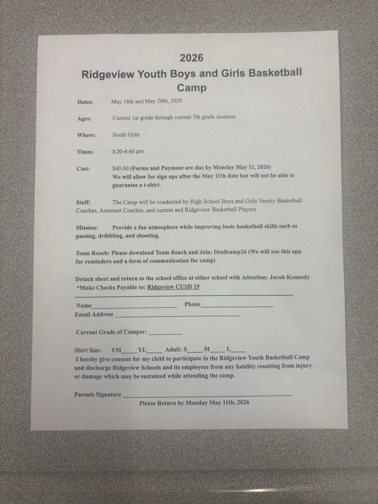 Youth Camp Form