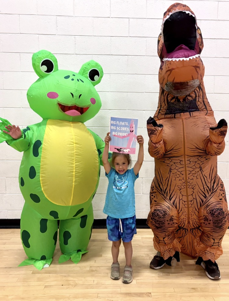 kindergarten student with inflatable costumes
