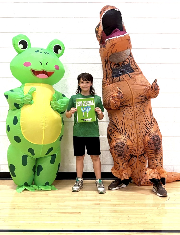 5th grader with inflatable costumes 